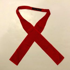 Vicky Davis Silk Tie Red Black paisley made in Japan Excellent Condition